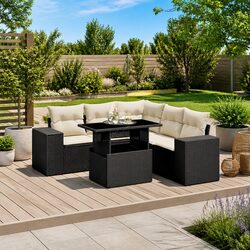 Versatile 6 Piece Garden Sofa Set for Outdoor Enjoyment