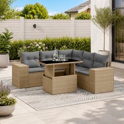 Perfectly Suited 6 Piece Sofa Set for Outdoor Use