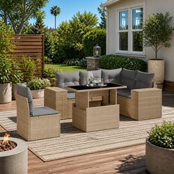 Perfect 6 Piece Garden Sofa Set for Any Outdoor Setting