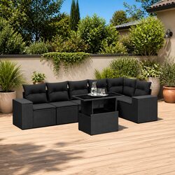 Practical 7 Piece Garden Sofa Set for Outdoor Living