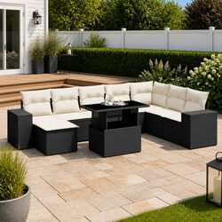 Practical Uses of a 9 Piece Black Outdoor Sofa Set