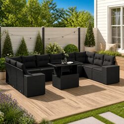 Practical 11-Piece Garden Sofa Set for Any Outdoor Occasion