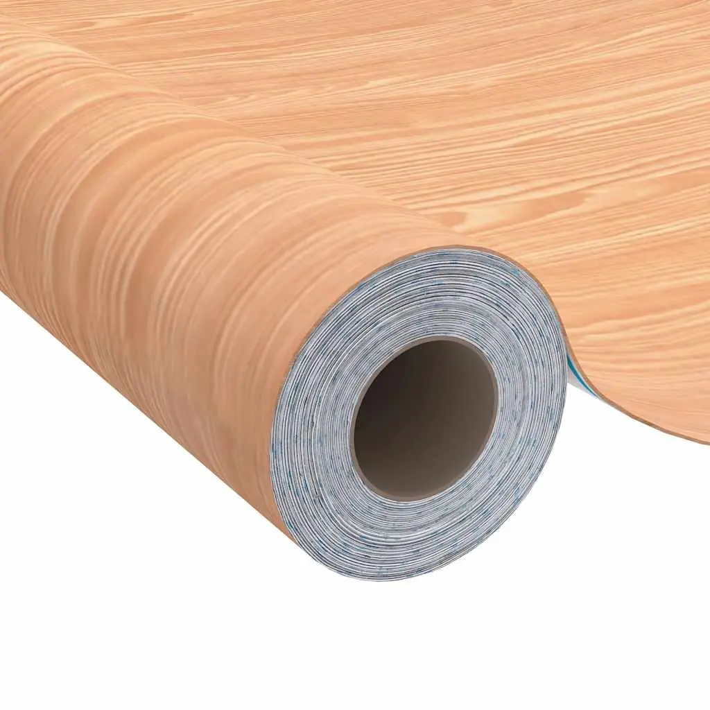 Self-Adhesive Door Film PVC 210x90cm Brown Wood Grain Decor Covering