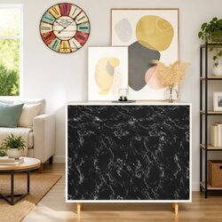 Versatile Black Stone Self-Adhesive Film for Home Applications 500x90 cm