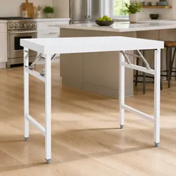 Stainless Steel Folding Work Table for Kitchen Use 100x60x80cm