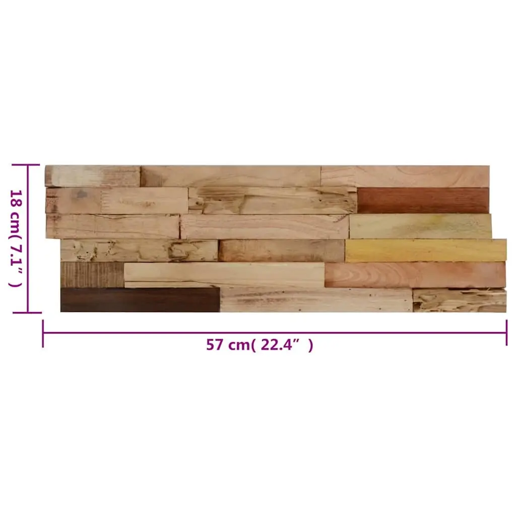 Wall Cladding Panels Teak Wood Rustic 10 Piece