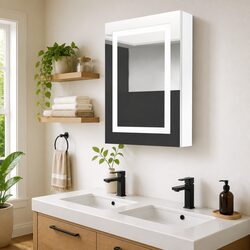 Functional LED Bathroom Cabinet with Mirror 50x13x70cm