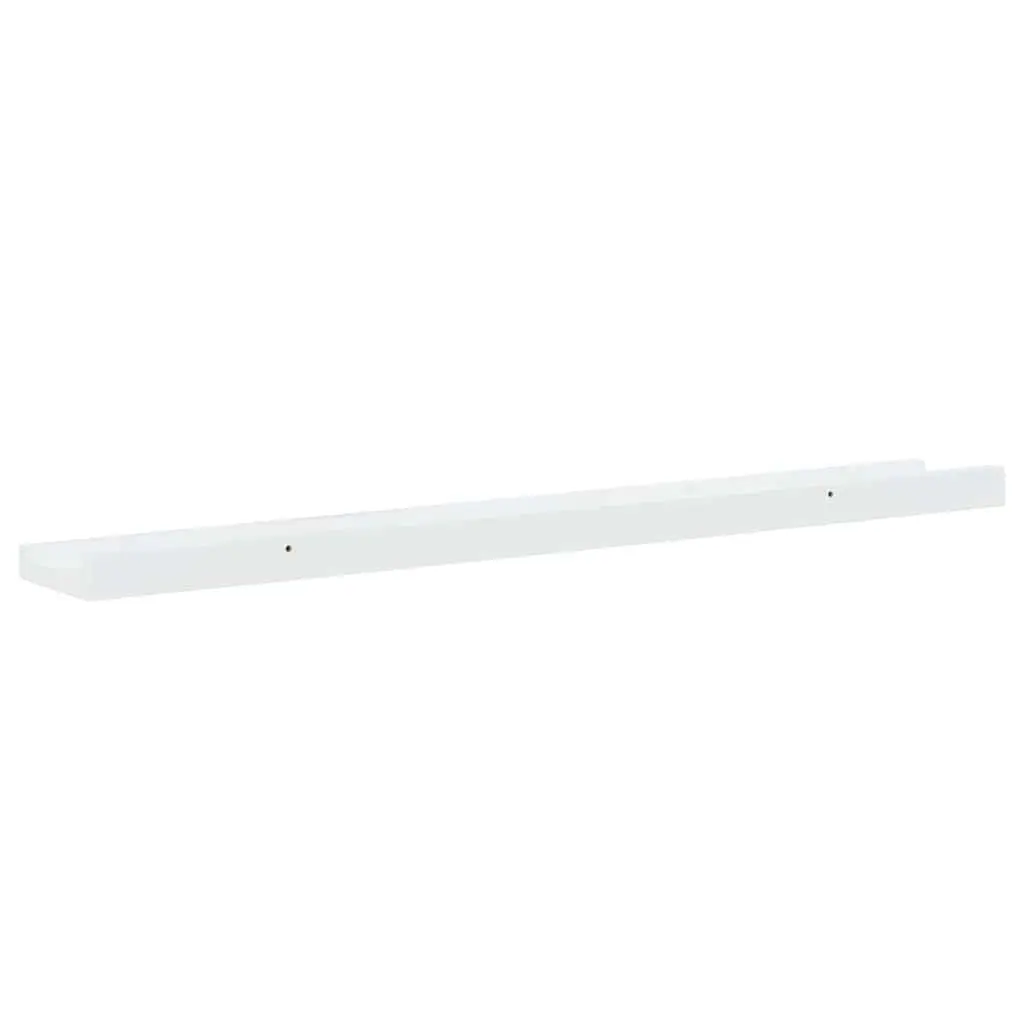 Wall Shelves MDF 80 x 9 x 3 cm High Gloss White Floating Storage Display Unit 2 Piece