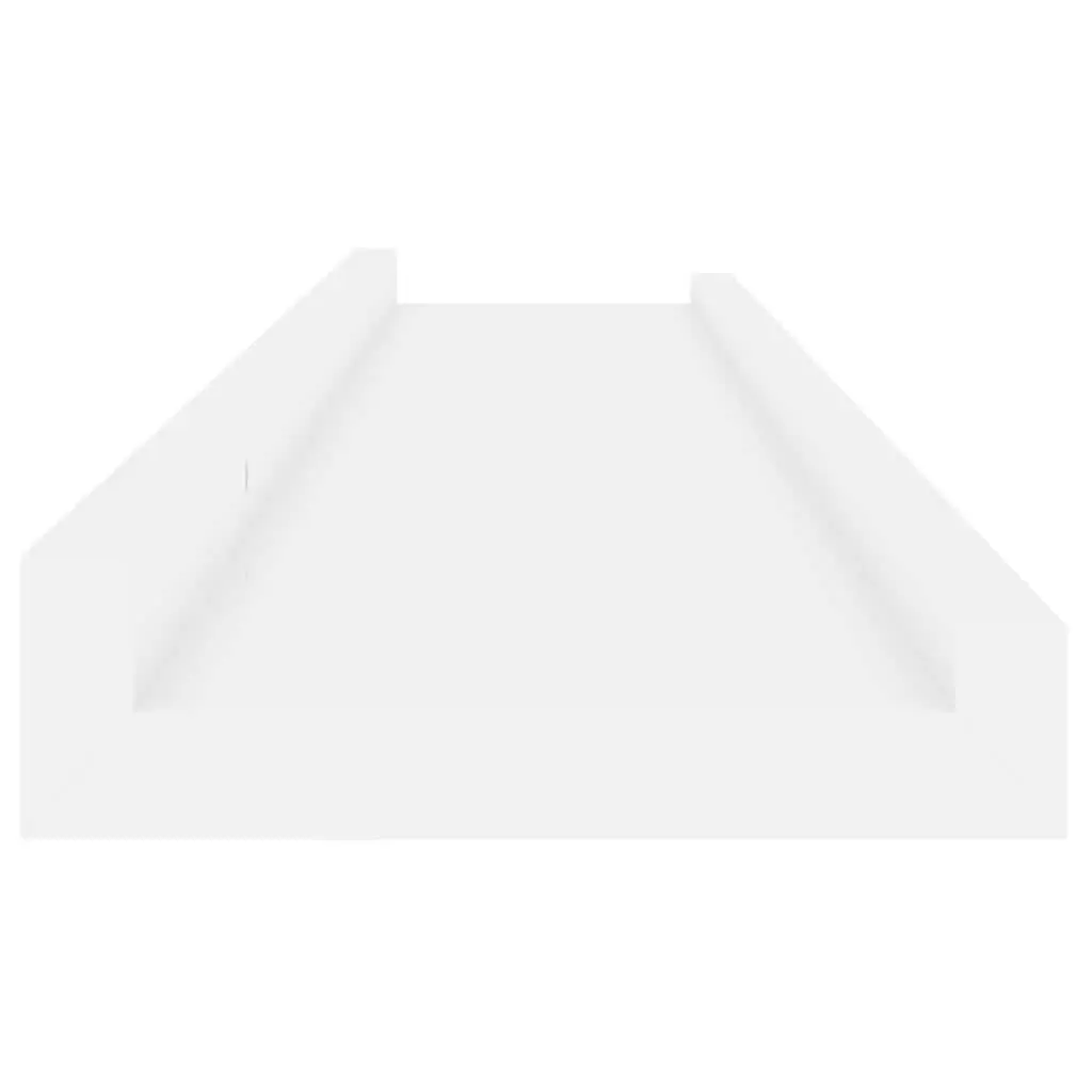 Wall Shelves MDF 80 x 9 x 3 cm High Gloss White Floating Storage Display Unit 2 Piece
