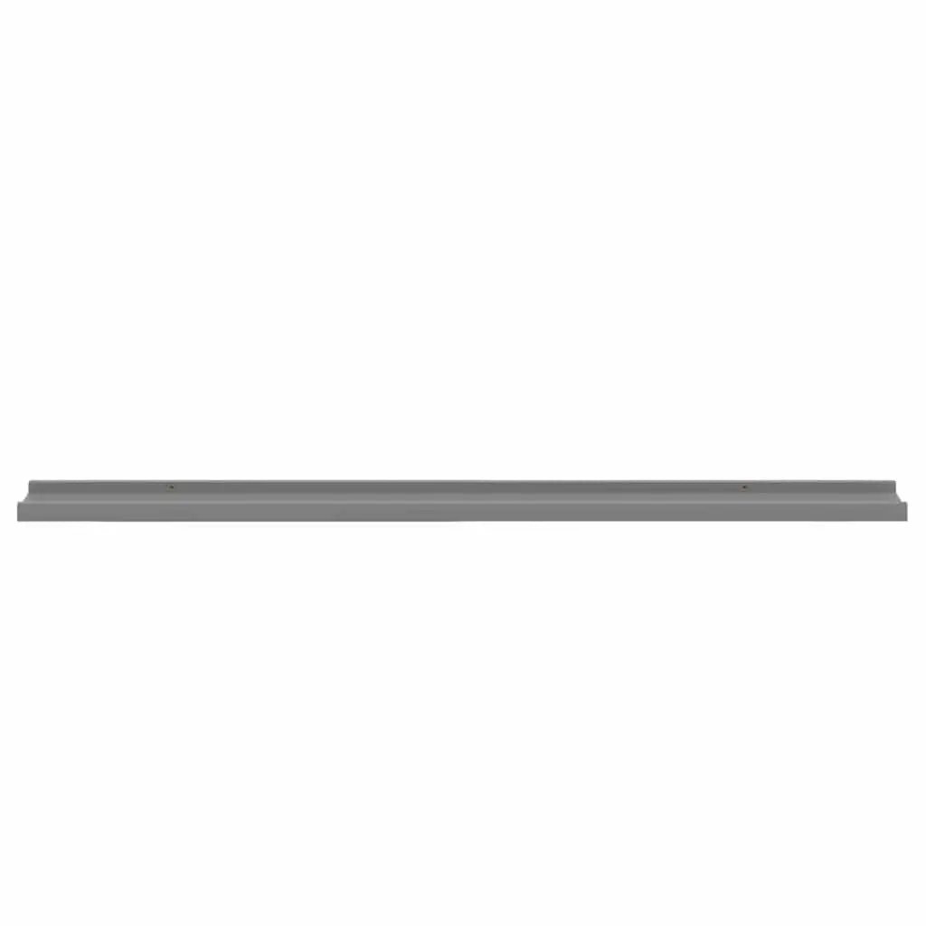 Wall Shelves MDF 100x9x3 cm Grey 2 pcs Floating Storage Display Unit