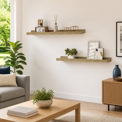 Wall Shelves 2 pcs Brown Sonoma Oak 60x9x3 cm Storage Shelving Display Ledges