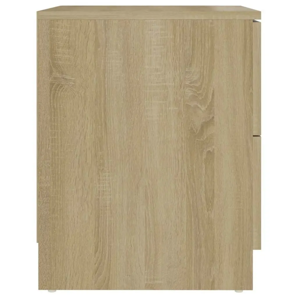 Bedside Table Engineered Wood Brown 40x40x50 cm Modern Nightstand Storage Organiser