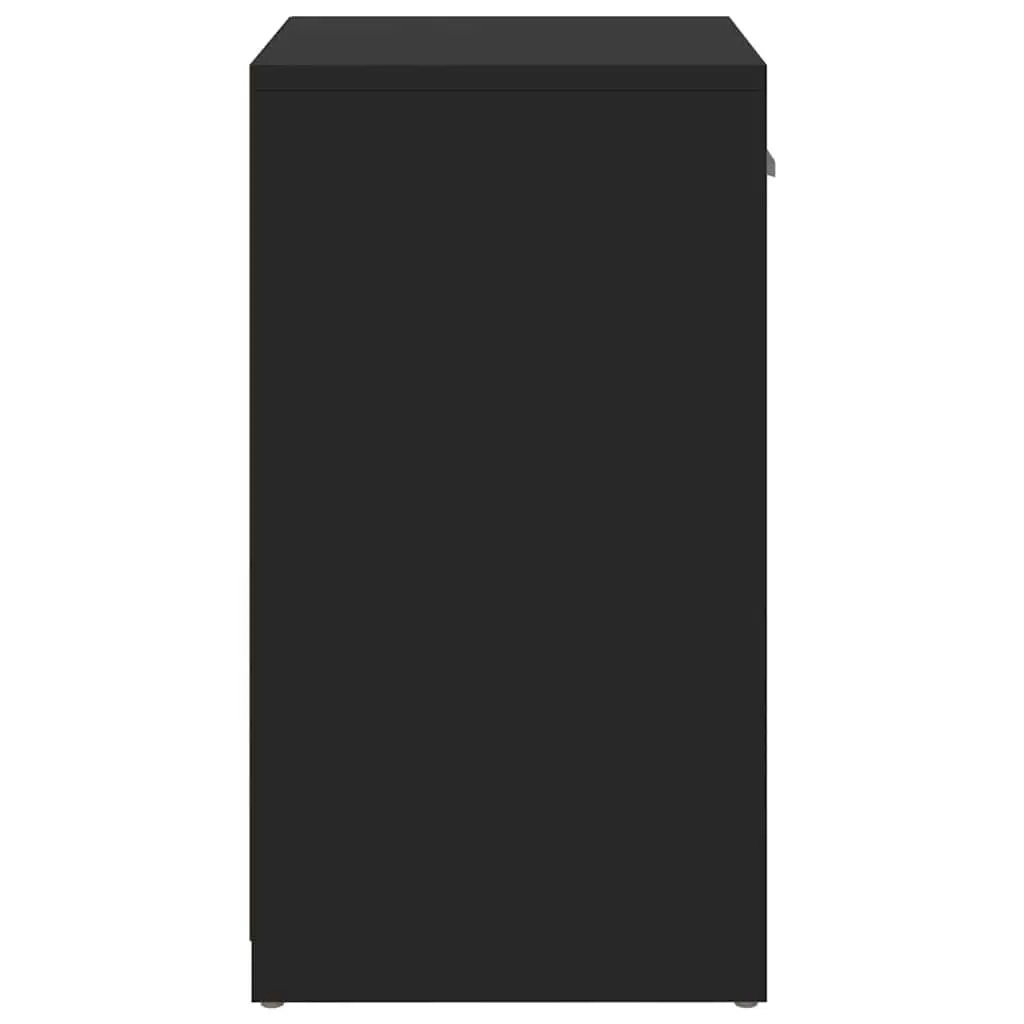 Shoe Bench Storage Organiser Engineered Wood 94.5 x 31 x 57 cm Black