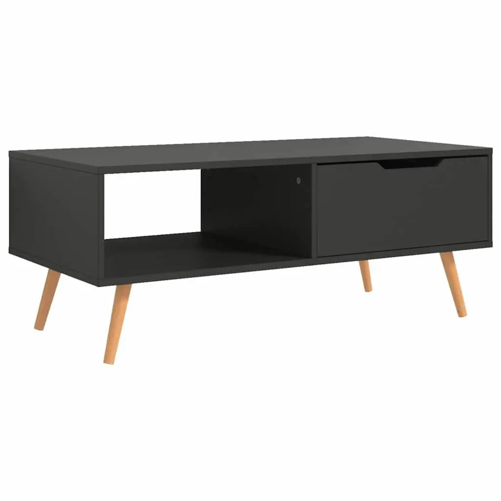 Grey Coffee Table 100x49.5x43cm Living Room Accent Side Table Engineered Wood