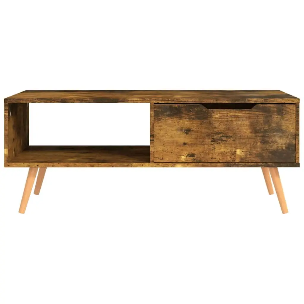 Coffee Table Engineered Wood Brown Compact Living Room Accent Furniture 100x49.5x43cm