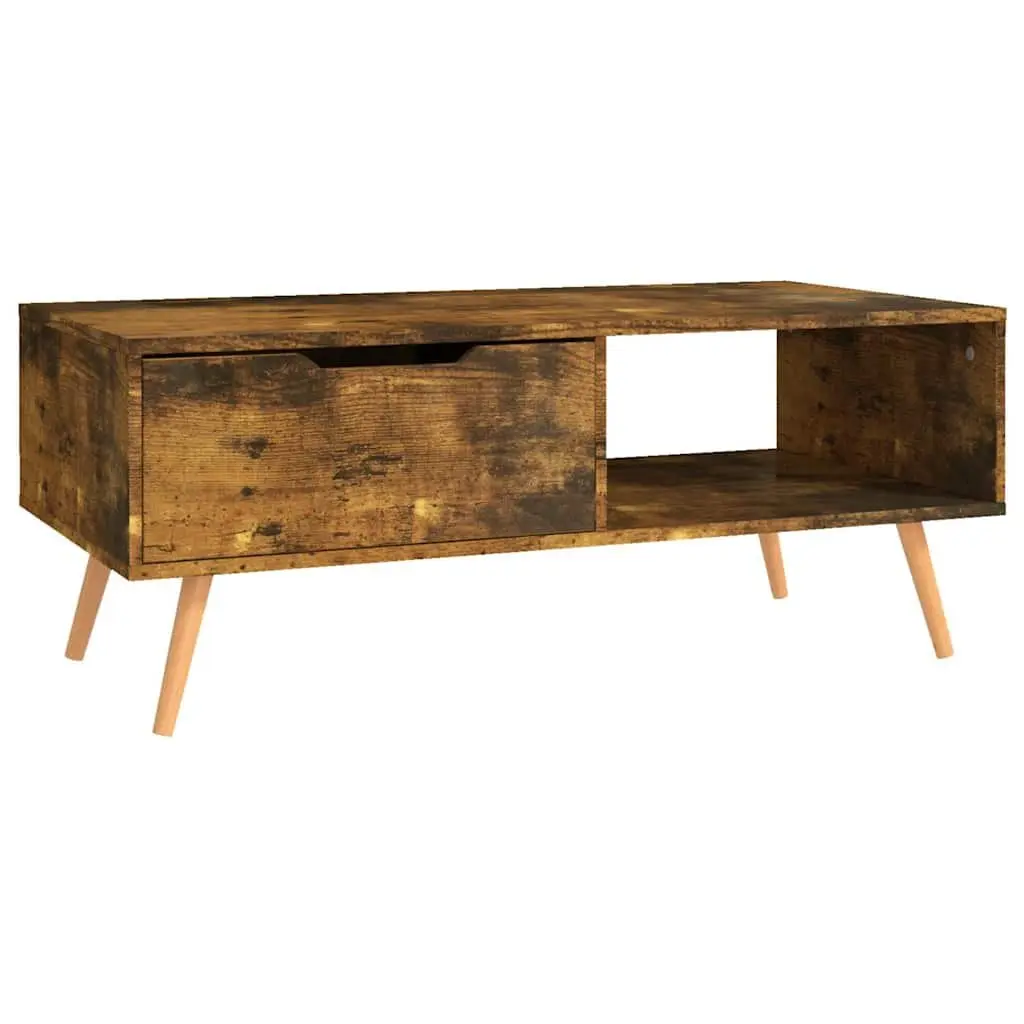 Coffee Table Engineered Wood Brown Compact Living Room Accent Furniture 100x49.5x43cm