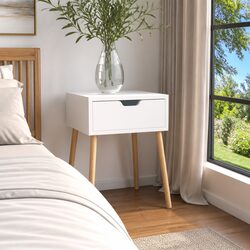 Practical White Bedside Cabinet for Everyday Use