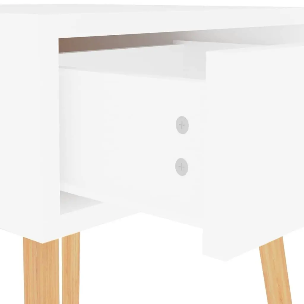 Bedside Cabinet Engineered Wood 40x40x56cm White Nightstand Storage Drawer