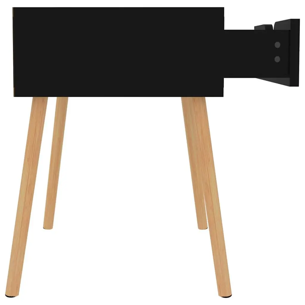 Bedside Cabinet Engineered Wood Black High Gloss 40x40x56cm