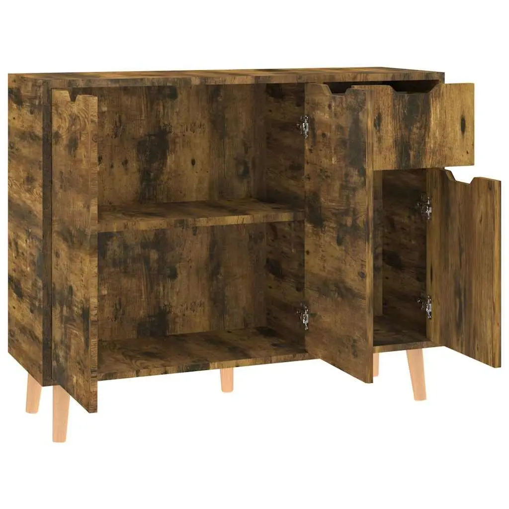 Sideboard Storage Cabinet Engineered Wood Brown Living Room Buffet Cupboard