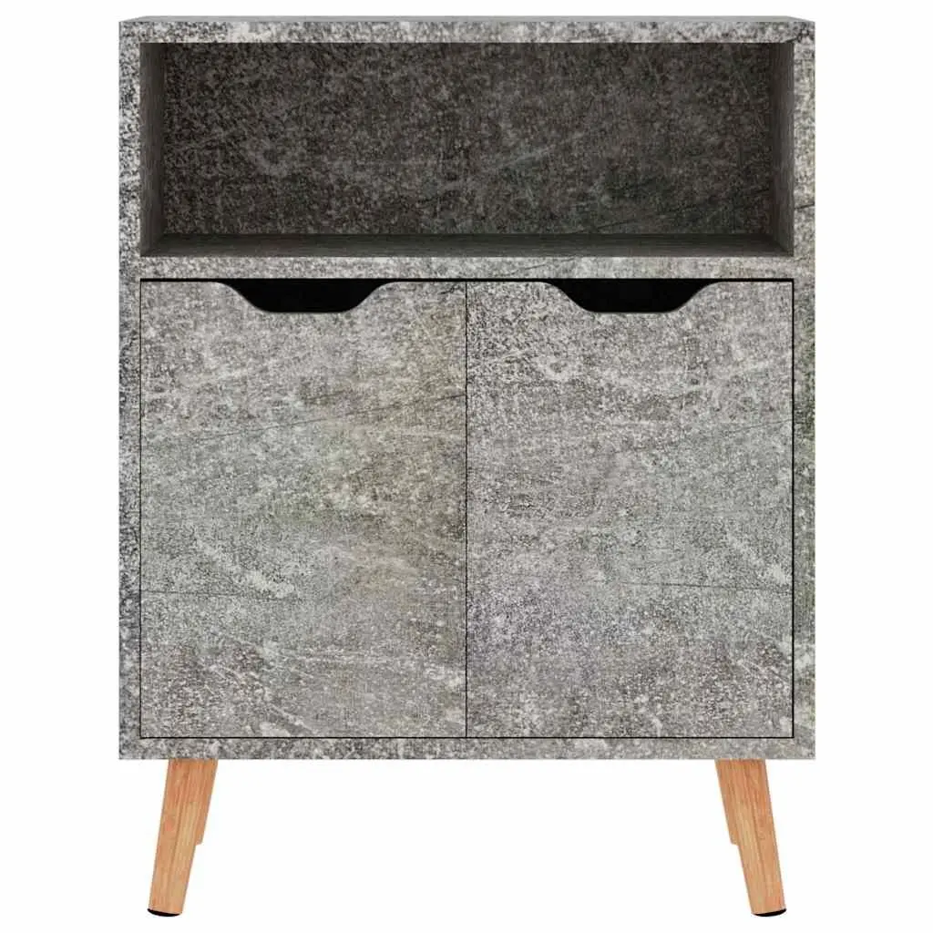 Grey Engineered Wood Sideboard Storage Cabinet 60cm Wide 30cm Deep 72cm High Living Room Buffet