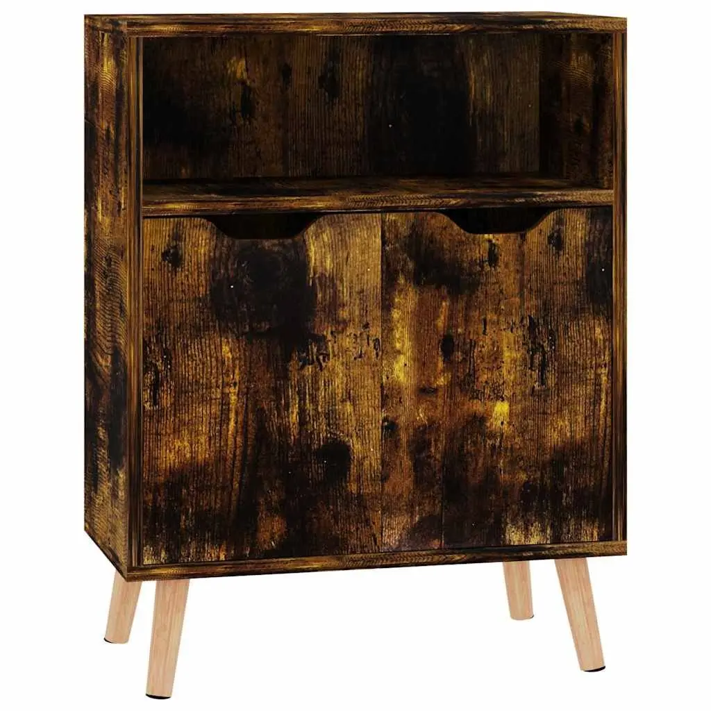 Sideboard Storage Cabinet Brown Engineered Wood Living Room Furniture Cupboard