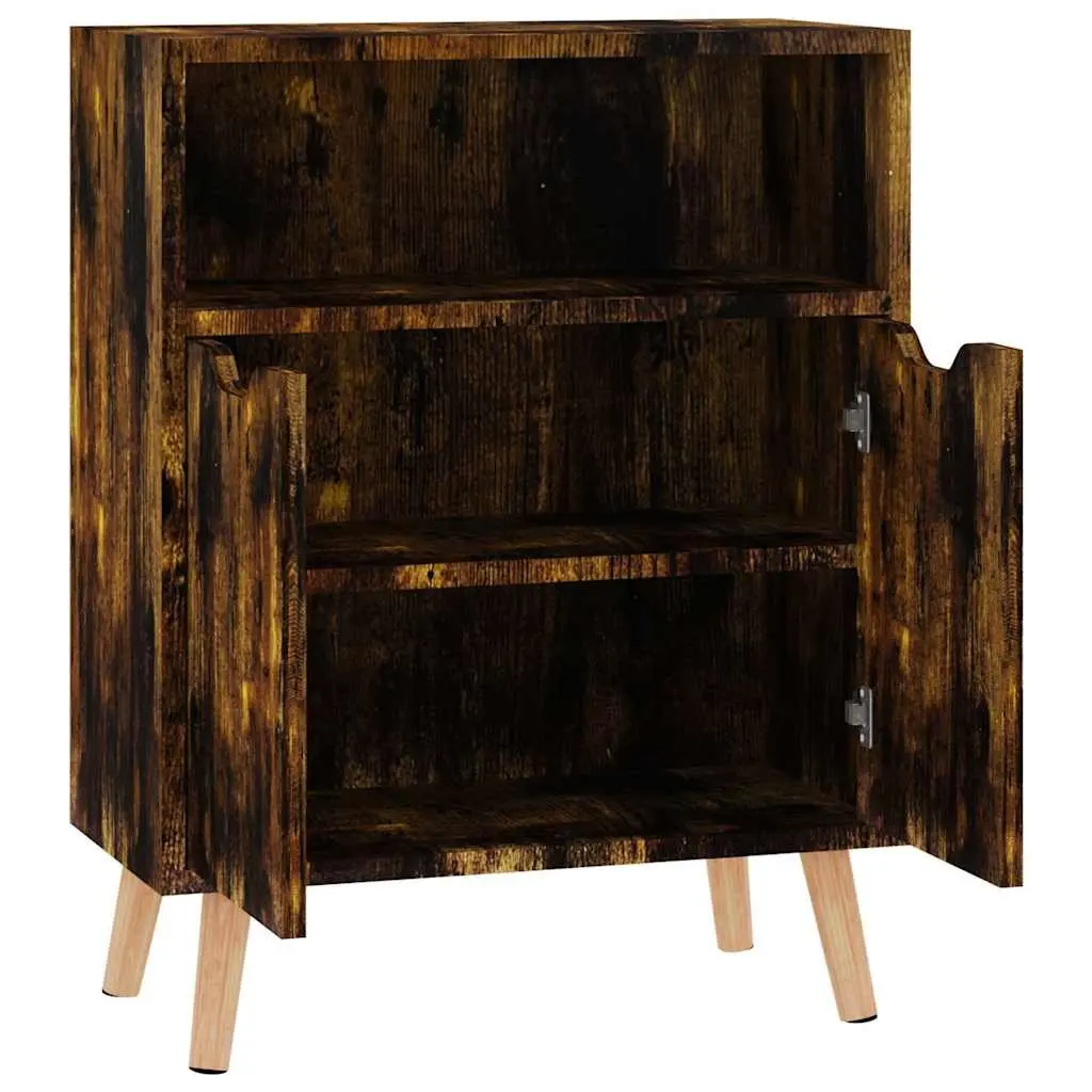 Sideboard Storage Cabinet Brown Engineered Wood Living Room Furniture Cupboard