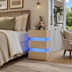 Bedside Table with Ambient LED Light