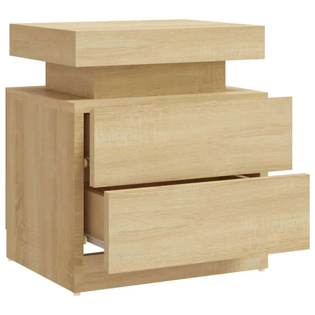 Bedside Table Engineered Wood Brown 45x35x52 cm