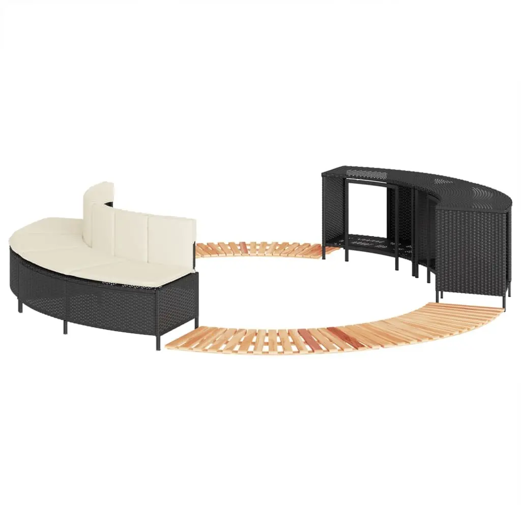 Hot Tub Surround with Bench and Storage Racks