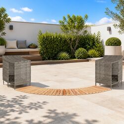 Practical Grey Hot Tub Surround for Your Outdoor Area