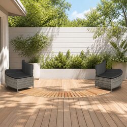 Functional Grey PE Rattan Hot Tub Surround for Outdoor Use