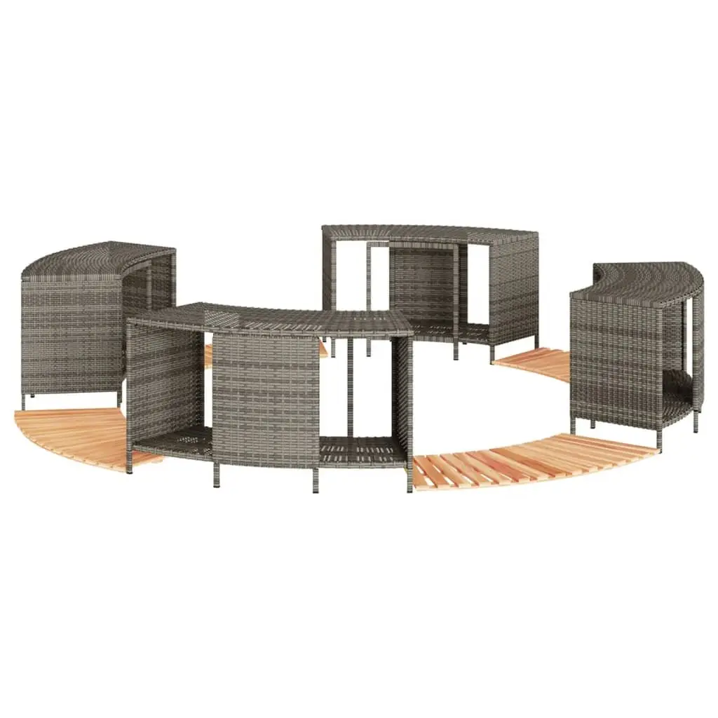 Hot Tub Surround with Step and Storage for Home Use