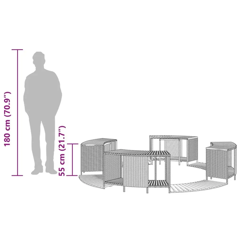 Hot Tub Surround with Step and Storage for Home Use