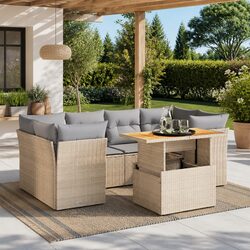 7 Piece Outdoor Sofa Set for Relaxation and Entertainment