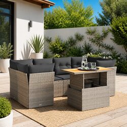 7-Piece Grey Garden Sofa Set for Every Outdoor Setting