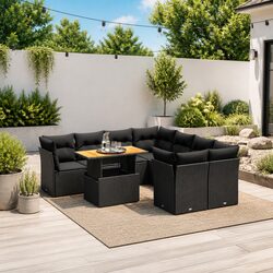Practical 9 Piece Garden Sofa Set for Your Outdoor Space