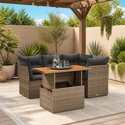 Comfortable 5-Piece Grey Outdoor Sofa Set for Every Home
