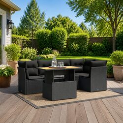 Functional 5 Piece Garden Sofa Set for Outdoor Enjoyment
