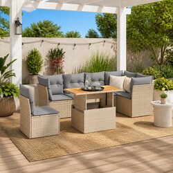 Practical 7-Piece Garden Sofa Set for Outdoor Enjoyment