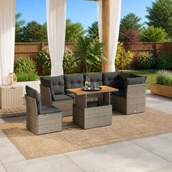 Practical 7 Piece Garden Sofa Set for Outdoor Living