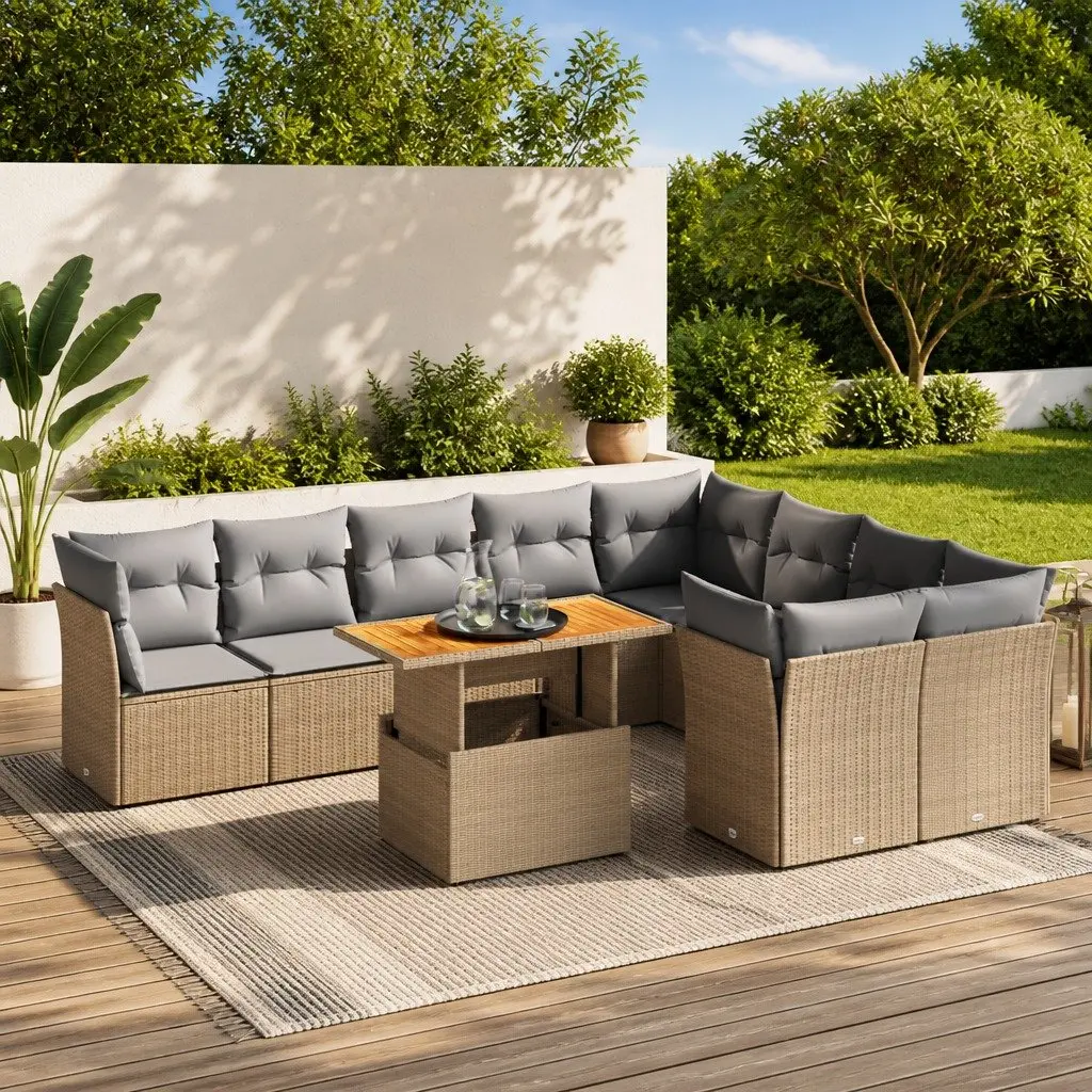 Outdoor 10-Piece Sofa Set for Relaxing or Entertaining