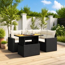 Flexible 5-Piece Garden Sofa Set for Outdoor Comfort