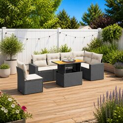 Perfect for Patios: 7 Piece Garden Sofa Set