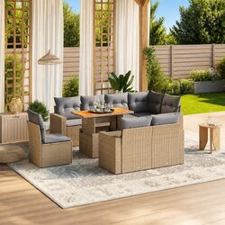 Ideal 9-Piece Garden Sofa Set for Entertaining