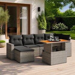 Practical 7 Piece Garden Sofa Set for Your Outdoor Use