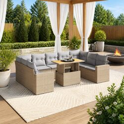 Practical 10 Piece Garden Sofa Set for Outdoor Living