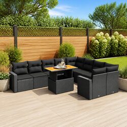 Ideal for Relaxation: 10-Piece Modular Garden Sofa Set