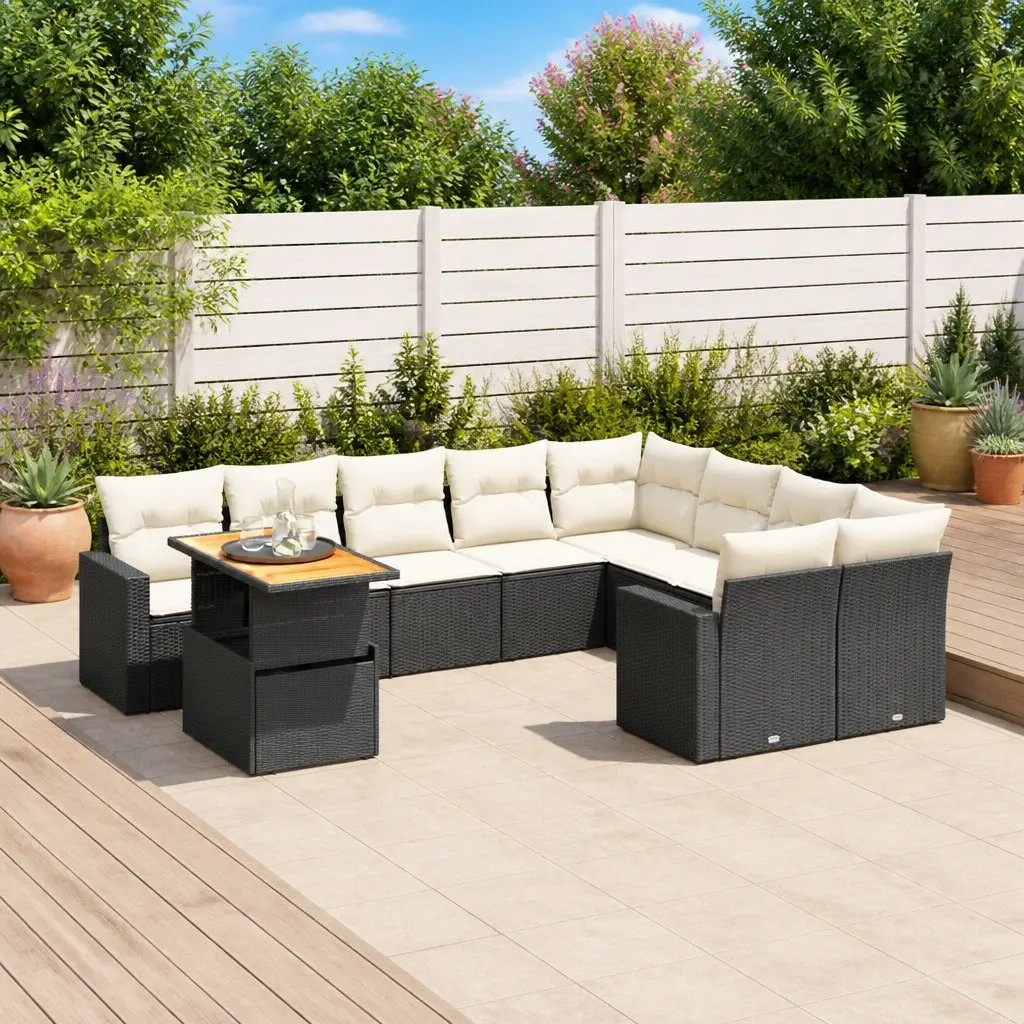 10 Piece Garden Sofa Set for Outdoor Use