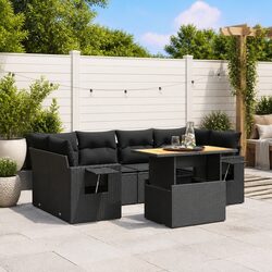 Practical 7 Piece Garden Sofa Set for Outdoor Use